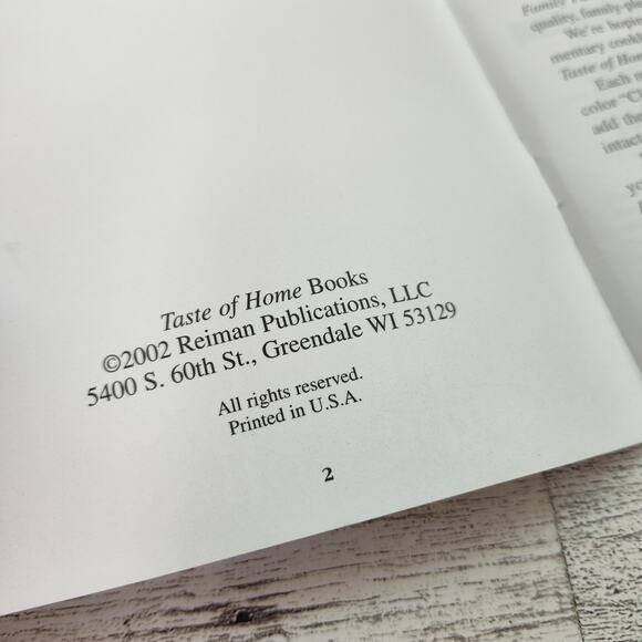 Taste of Home Family Favorites RECIPE CARD Style Cookbook Booklet 2002 - Picture 10 of 10